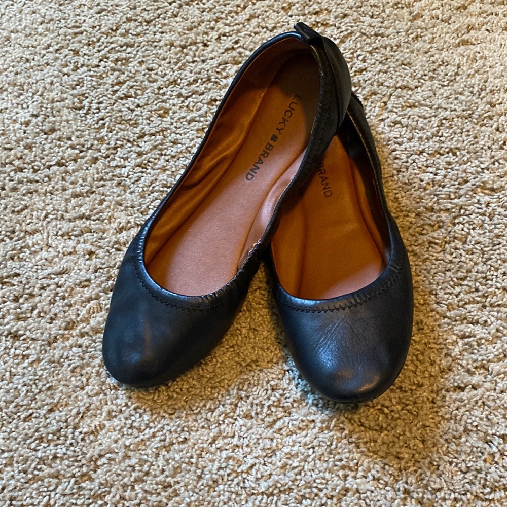 Lucky Brand Black Eleesia Flats - Size 8.5